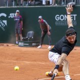 Grigor Dimitrov lors de sa finale du Geneva Open 2023 face à Nicolas Jarry. KEYSTONE/MARTIAL TREZZINI